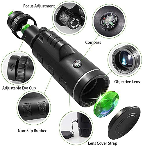 image for Mansion Monocular Telescope, 40X60 High Power Monocular - with Smartph
