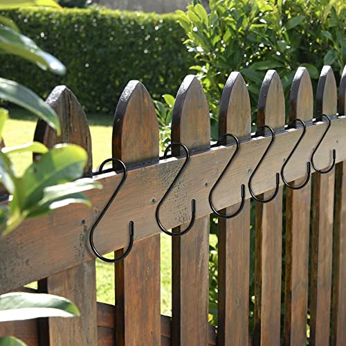 30 Pack S Hooks,3.54 In Matte Black Heavy Duty Metal S Hooks Can With Stand Up To 33 Pounds,For Kitchen,Office,Garden Or Outdoor,S Hooks For Hanging Plants,Clothes,Pots Pans,Cups,Bags, Jewelry,Towels #TOP3