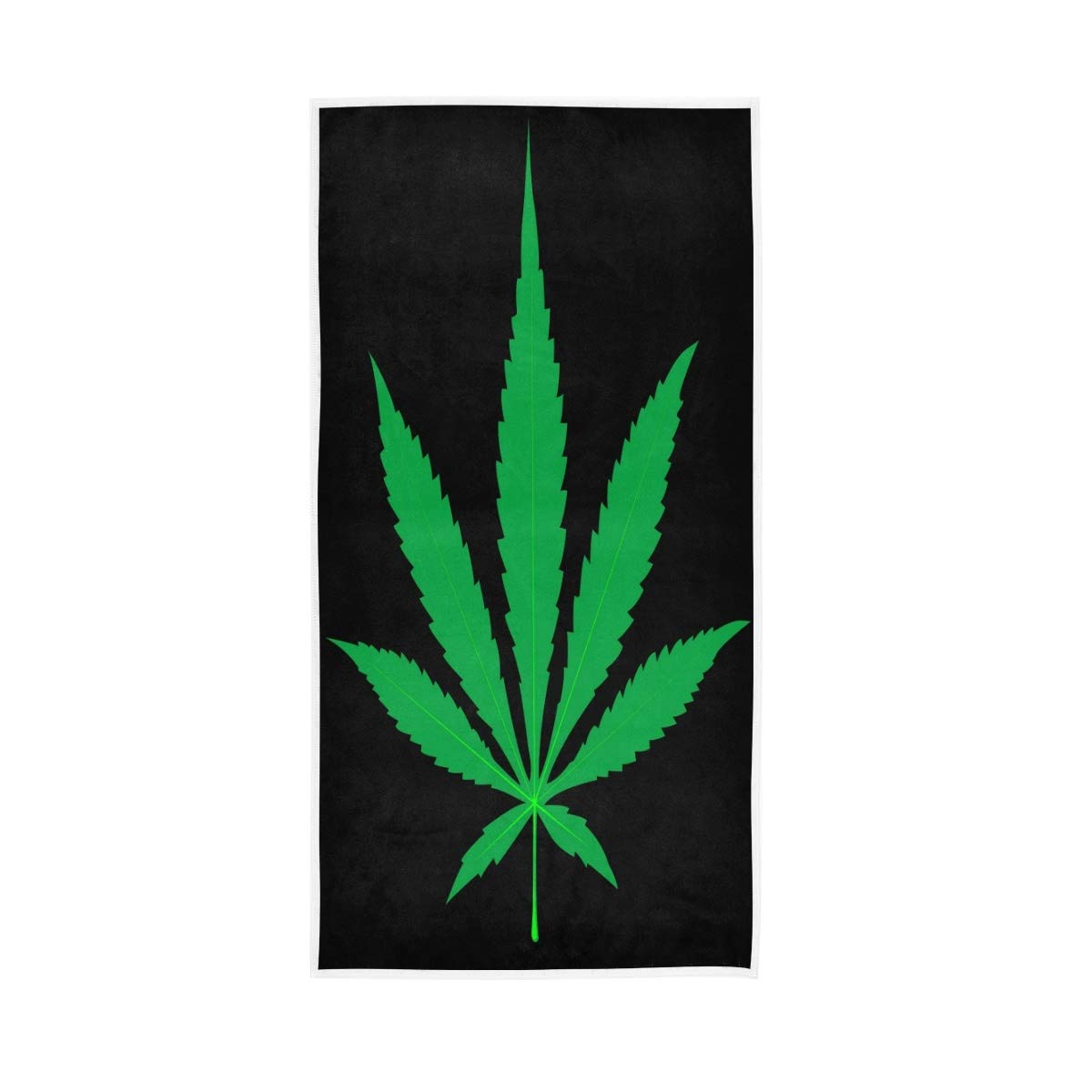 ALAZA Leaf Green Towels Cotton Face Towel Bath Bathroom Decor 30x15