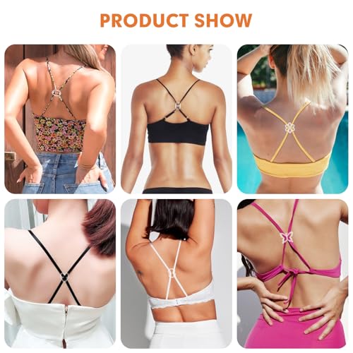 Image of Bra Clips to Make Racerback - 12Pcs Bra Strap Clips for Racerback Clear Bra Strap Holders for Slipping Woman Girl Accessories