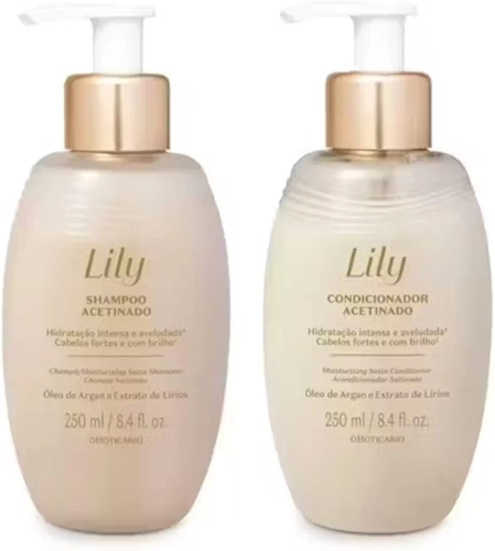 Combo Lily Acetinados: Shampoo 250ml + Condicionador 250ml