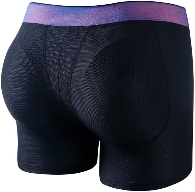 JOCKMAIL Men's Boxer Briefs Men Padded Underwear Enhance Butt Lifter Shapewear with Removable Padded