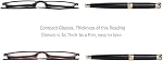 EYEGUARD Reading Glasses with Portable Case Slim Mini Pocket Readers for Women Men Eye Glasses