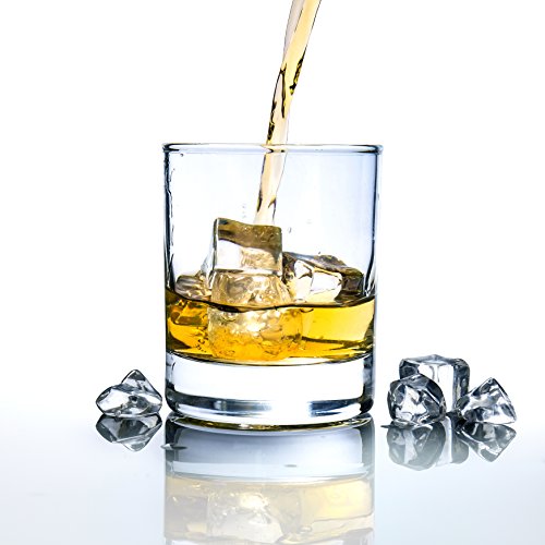 Whiskey Rocks Glasses with Heavy Base and Lead-Free Crystal for Vodka Bourbon Whisky Scotch Liquor 10 oz Set of 6 Father's Day Gift for Him