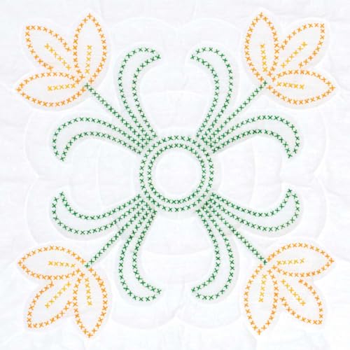 Image of Cross-Stitch Tulips 18 inch Quilt Blocks