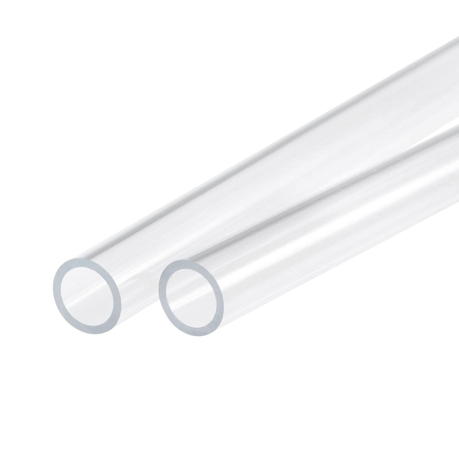 2 Tubi Rotondi Rigidi in Acrilico Trasparente, Diametro Interno 16 mm, Esterno 20 mm, Lunghezza 305 mm, per Lampade, Lanterne e Sistema di Raffreddamento ad Acqua