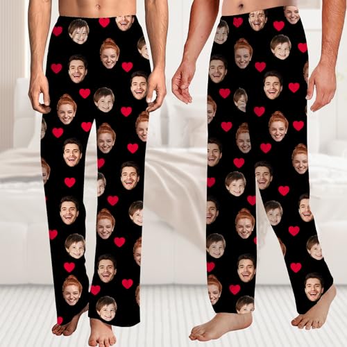 Custom Pajamas Pants With Photo For Men Women Personalized Funny Face Pjs Bottoms For Him Her Birthday Christmas Gift3
