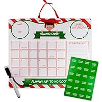 Christmas Reward Chart Wipe Clean Board with Pen and Stickers Naughty or Nice 0862