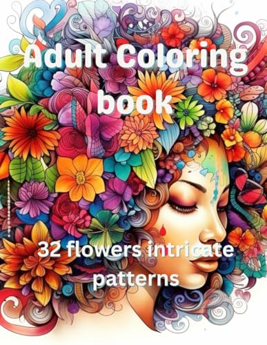 Adult Coloring book: Mandalas flowers patterns coloring pages for teens young and older adults