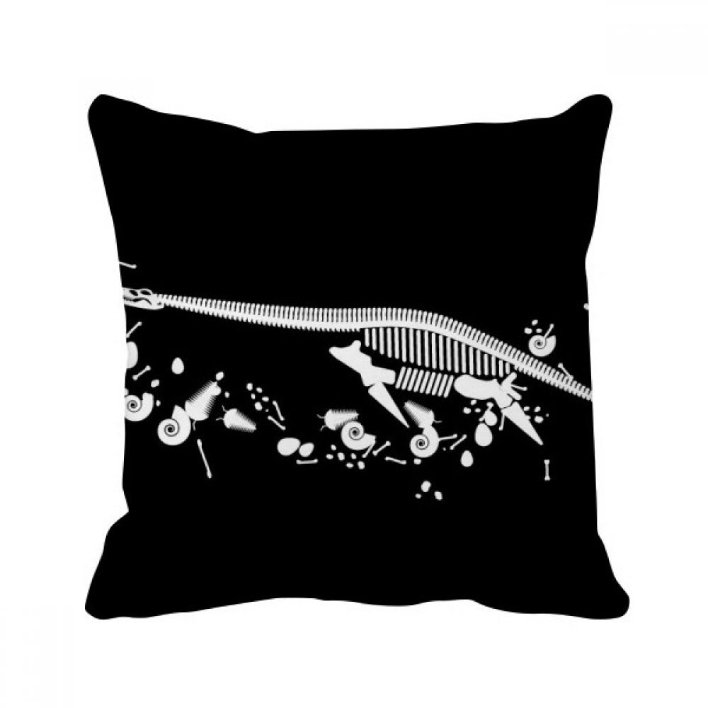 Coussin os de dinosaure multicolore 40x40cm insert housse déco canapé