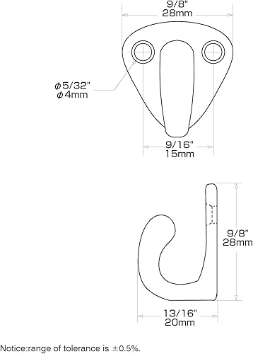 Miniatura 7 de AMYSPORTS Percha de pared inoxidable Gancho de tornillo Percha al aire libre Gancho colgante Acero Heavy Duty Percha Ganchos cocina SUS316 4 unids