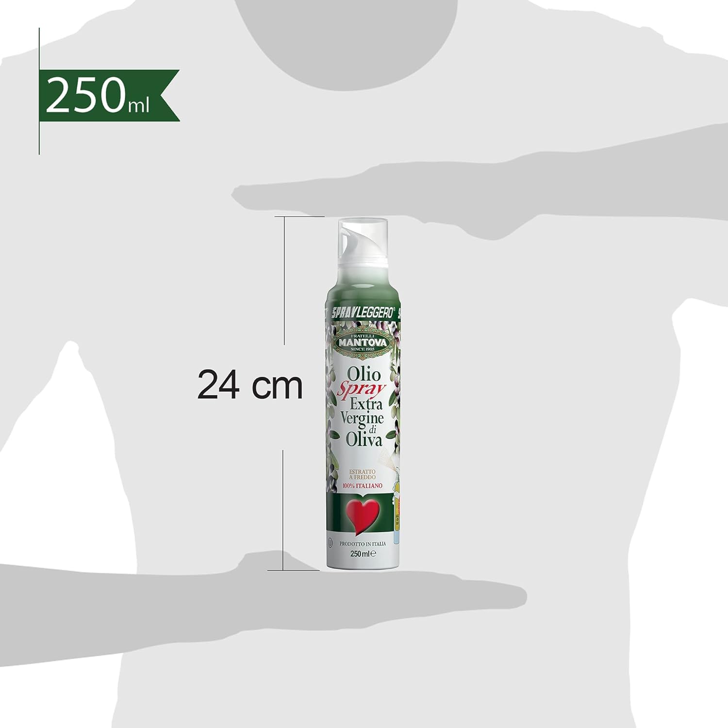 SPRAYLEGGERO SET (5x250 ml): Natives Olivenöl Extra mit Knoblauch, Zitrone, Chili, Schwarzem Trüffel + Italian Gourmet polpa 400g