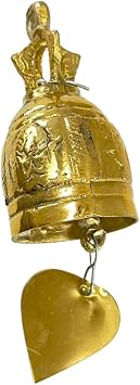 3-Inch Handcrafted Thai Brass Buddhist Temple Bell Perfect for Meditation, Buddhism Rituals & Thai Home Decor