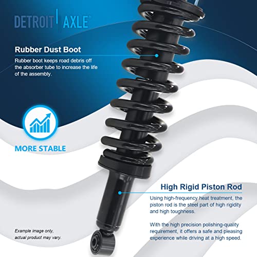 Image of Detroit Axle - 4WD Front 10pc Struts Kit for 96-02 Toyota 4Runner, Struts & Coil Spring Tie Rods Sway Bars Lower Ball Joints 1996 1997 1998 1999 2000 2001 2002 Replacement Suspension