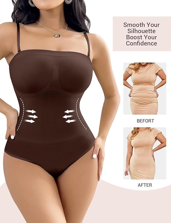 Image of ALYNE Strapless Shapewear Bodysuit for Women | Tummy Control Full Body Shapers | Seamless Snatched Bodysuit for Under Dresses