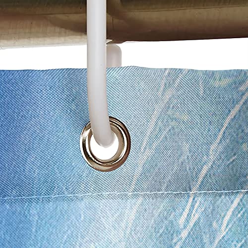 Rideau de douche sans moisissure KnSam 165x200cm polyester lavable motif requin - 4
