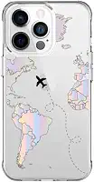 Capa Capinha Anti Impacto para Celulares Apple - Estampa Mapa Mundi Gradiente (Iphone 7/8 Plus)