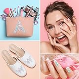 ASTARON 50g Mix Flatback Rhinestones Half Pearls for Crafts Mixed Size 3mm-10mm Flat Back Rhinestones for Crafts Flatback Pearls for Decorating Tumblers Mugs Nail Art Shoes (Pink Blue Series) - Image 6