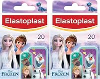 Elastoplast Disney Frozen II Kids Plasters - Assorted Sizes (40 Pack) | Coloured First Aid Plasters for Children | Water-Resistant | Gentle Removal | Suitable for Small Cuts, Grazes & Scratches