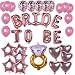 Bachelorette Bride to Be Party Bridal Shower Decorations Set Decor Kit Premium Eco-Friendly Reusable Mylar Foil Balloons DIY 35 Pieces by ZENSII (Rose Gold)