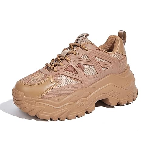 Niluber Chunky Sneakers for Women White Black Red Purple Platform Sneakers Comfortable Casual Lace Up Fashion Tennis Shoes