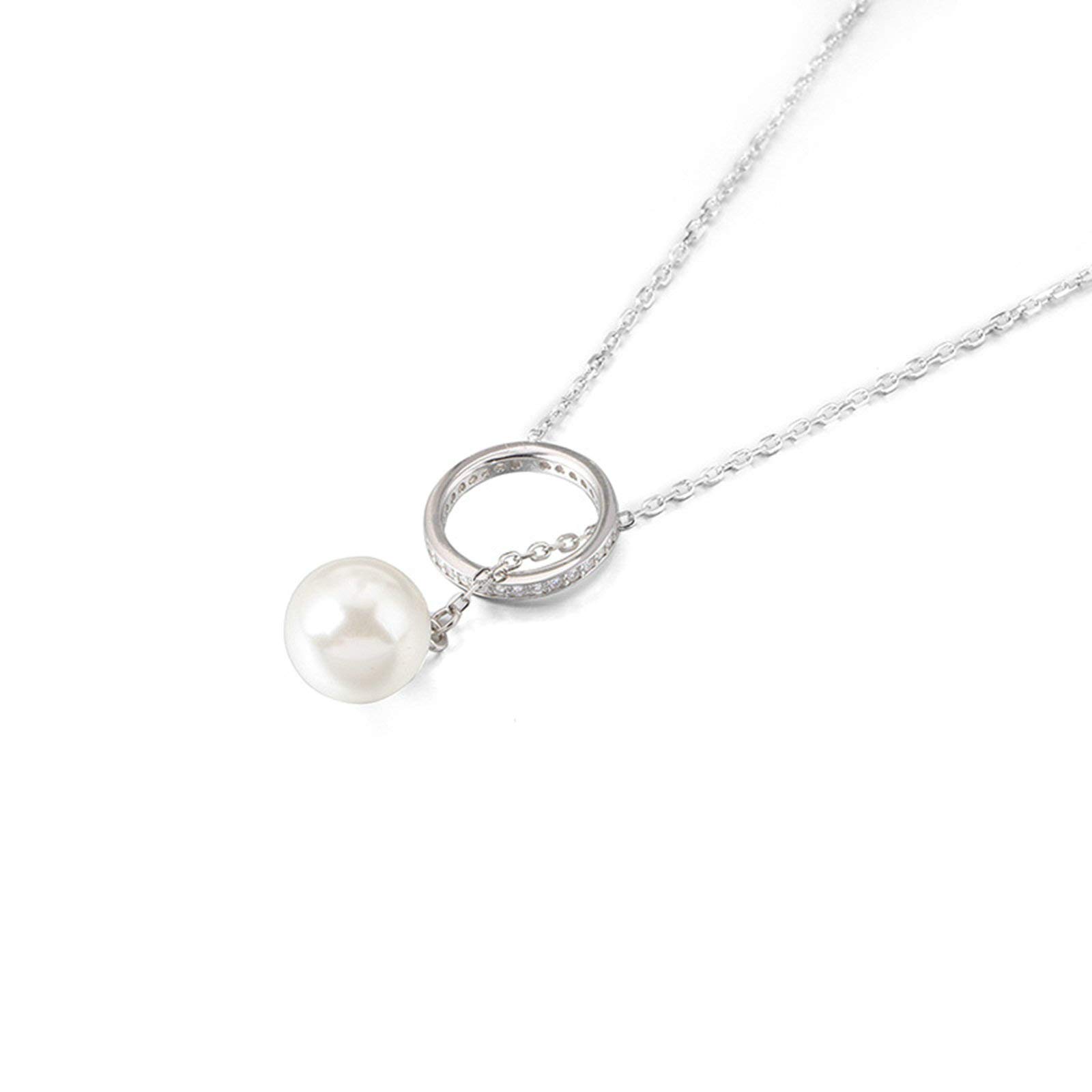 KnSam Colgante de acero inoxidable, cadena para hombre de acero inoxidable, colgante de plata 925, collar redondo para mujer