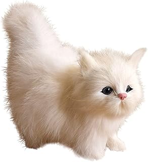 ikasus Simulation Cat Plush Toy Doll, Cute Kawaii Cartoon Realistic Lifelike Cat Stuffed Animals Plush Toy Orange Shorthair Cat Home Decor Plush Kittens Toys Gift for Kids Adults Boys Girls Cat Lovers