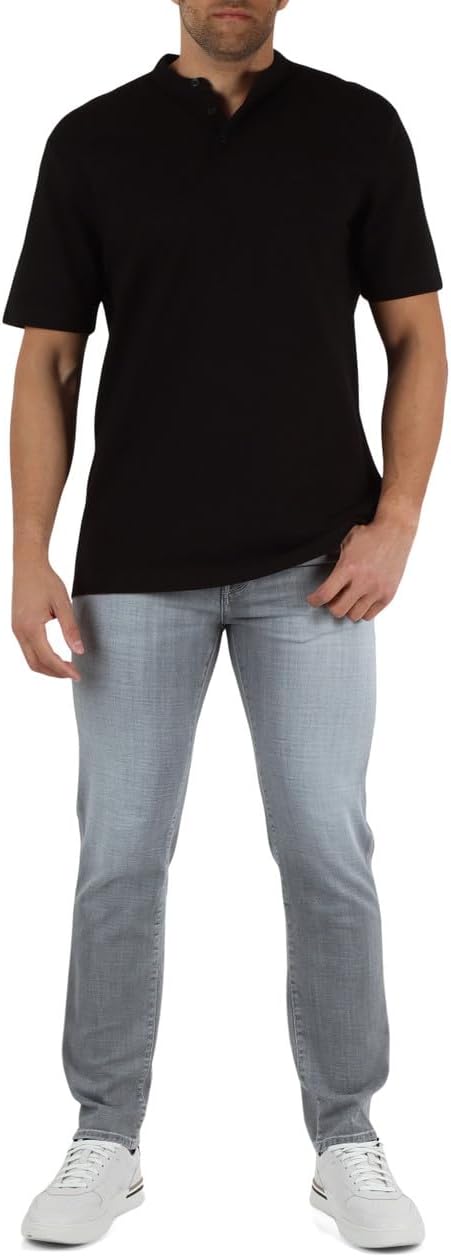 Armani Exchange Mens Stand Collar Pique Polo - Image 3