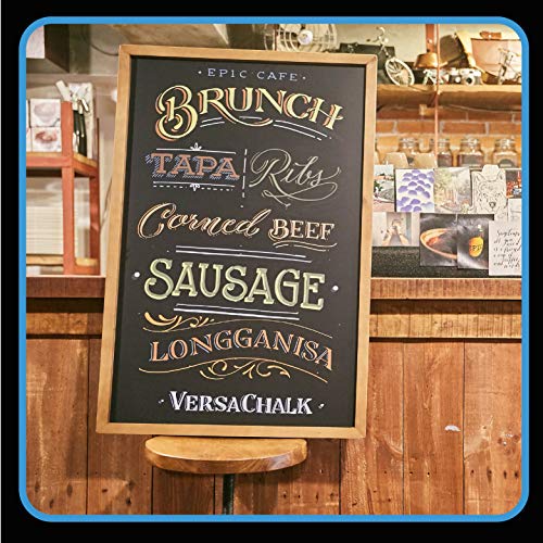 Large Chalk Boards With Frame By Versachalk (18X24" Industrial, Porcelain) Framed Chalkboard Sign For Business, Bistro Bar, Sandwich Menu, Sidewalk, Signage Classroom, Wedding #TOP7