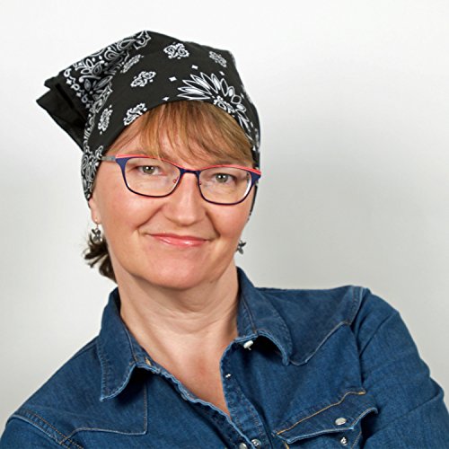 Bandana 3-Pack - Made In Usa For 70 Years - Sold By Vets – 100% Cotton –Sewn Edges (Black, Charcoal, Navy) #TOP2