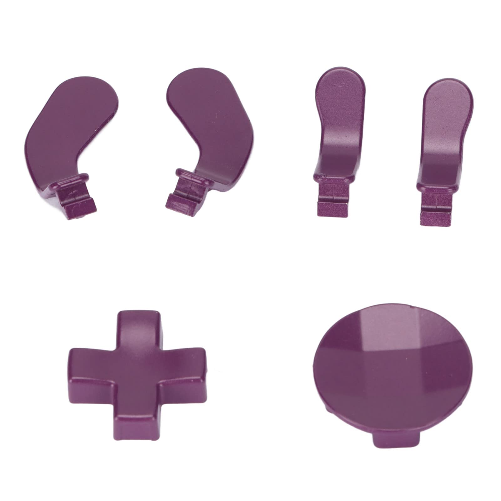 Wakects Łopatki Spustowe ze Stali Nierdzewnej do Kontrolera Series 2, Podkładki D, łopatki, Przyciski, Wymiana, Akcesoria do Kontrolerów Gier, Klucze (PURPLE)