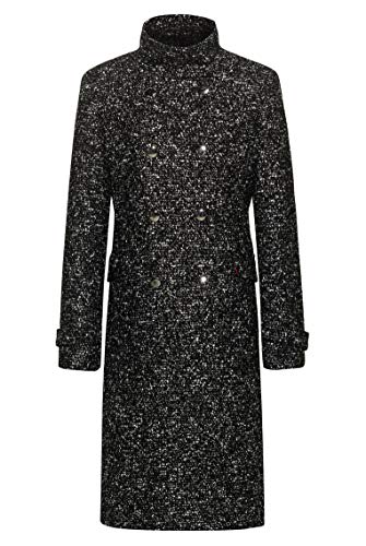 Preisvergleich Produktbild HUGO Damen Maheni Zweireihiger Mantel aus Gewebe in Tweed-Optik