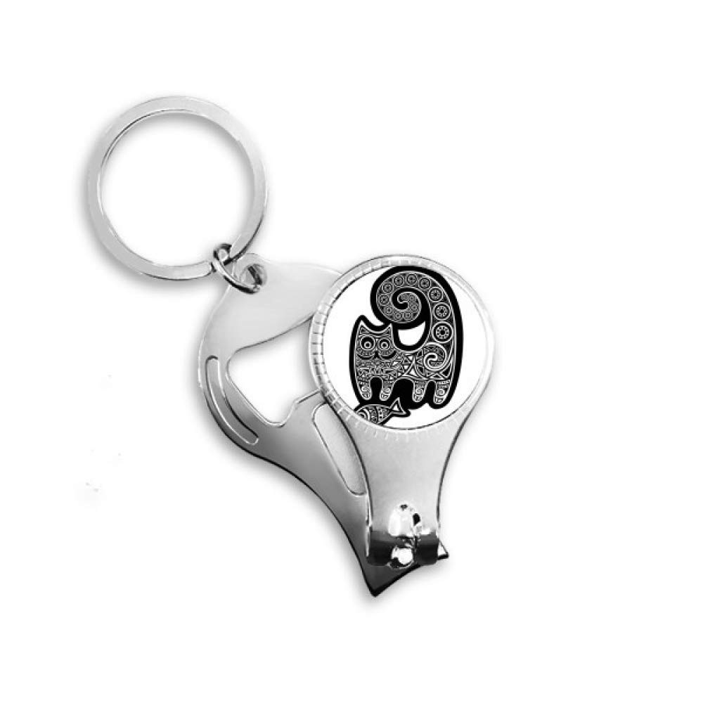 Pince à ongles poisson chat noir et blanc pour manucure originale