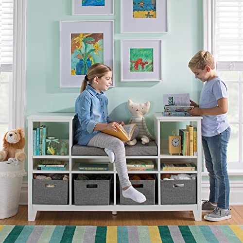 Martha Stewart Kids' Reading Nook - Linen White: Wooden Storage