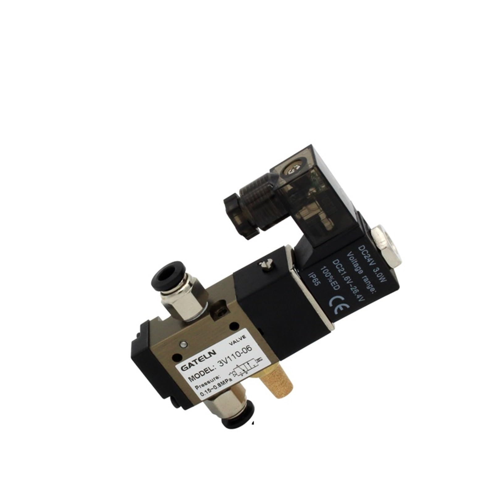 Électrovanne directionnelle 3V110-06-NC NO vanne d'air 3 voies 2 positions distributeur pneumatique