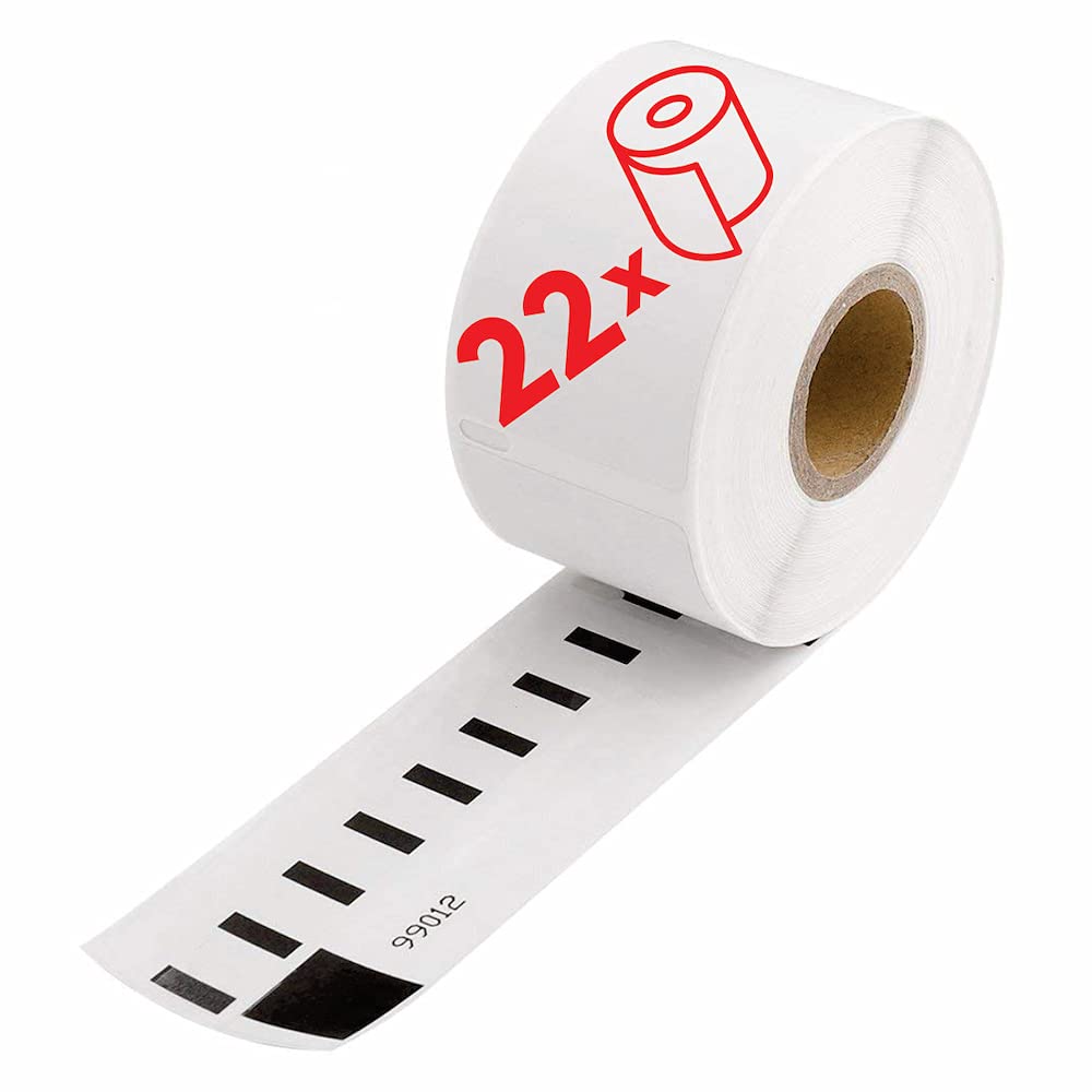 22 Rollen 99012 Etiketten kompatibel für Dymo LabelWriter Etikettendrucker, 36mm x 89mm, 260 Stück pro Rolle, S0722400 Vielzweck-Etiketten von SmartProduct