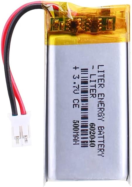 batería recargable 602040 del polímero de iones de litio de la batería 500mAh de 3.7V Lipo con el conector de JST