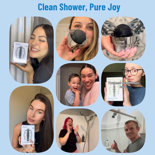 Wheelton Shower Filter - Upgraded Compressed Carbon Shower Head Filter for Hard Water, Remove Chlorine Fluoride, Heavy Metals, Chemicals to Revitalize Dry Itchy Skin (WS1) — view 5