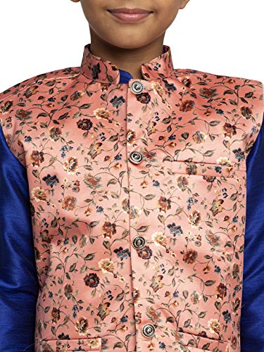 Image of KRAFT INDIA Boys Satin Printed Nehru Jacket Only