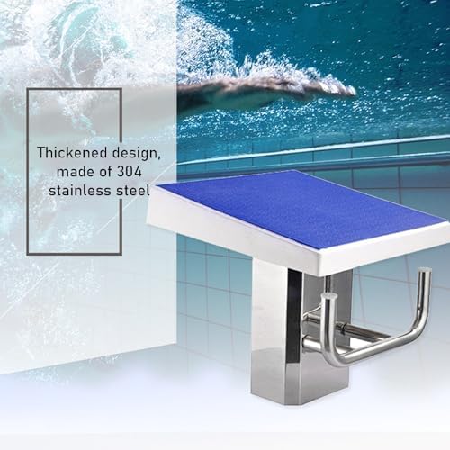 Heavy Duty 304 Stainless Steel Pool Diving Board, Professional Competition Diving Platform with Backstroke Handle, Indoor Outdoor Inground Pool Jump Stand Junior Version