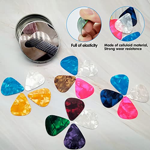 Médiators pour Guitare, 16 Pièces Guitar Picks, Médiators en Celluloïd, Médiators avec Boîte en Métal, pour Guitare… - Les Beatles, Paul McCartney, John Lennon, RIngo Starr, George Harrison Médiators pour Guitare, 16 Pièces Guitar Picks, Médiators en Celluloïd, Médiators avec Boîte en Métal, pour Guitare… – Image 4