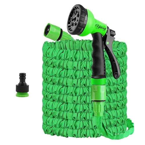 Yiting Expandable Garden Hose 25ft/50ft/100ft/125ft Hose 2.5m/7.5m Magic Garden Hose Pipe with 8 Function Spray Nozzle and 3/4&1/2 Fittings Anti-Leakage Latex Core Flexible Expanding Water Hose