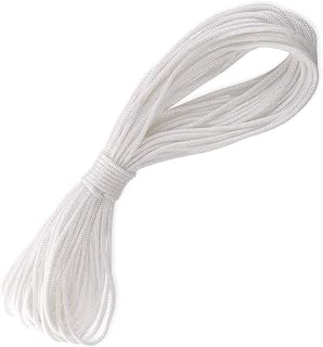 10M 4mm Picture Frame Hanging String Picture Hanging Cord Heavy Duty White Strong Nylon Cord Braided Rope Multifunction Rope Wire Canvas Cord for Mirror Frame Parasol Paintings Hanging Decoration