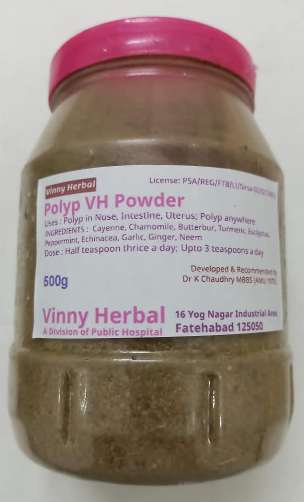 Vinny Herbal Polyp VH Powder 500g Jar Amazon.in Health & Personal Care