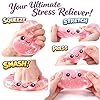 Dumpling Squishy, Glitter Mystery Dumplings Box, Squishy Dumpling Stress Relieving Toy, Soft Squeeze Decompression Dough, Interesting, with Food Steamer Stretchy Desk Toys (B-Pink) #2