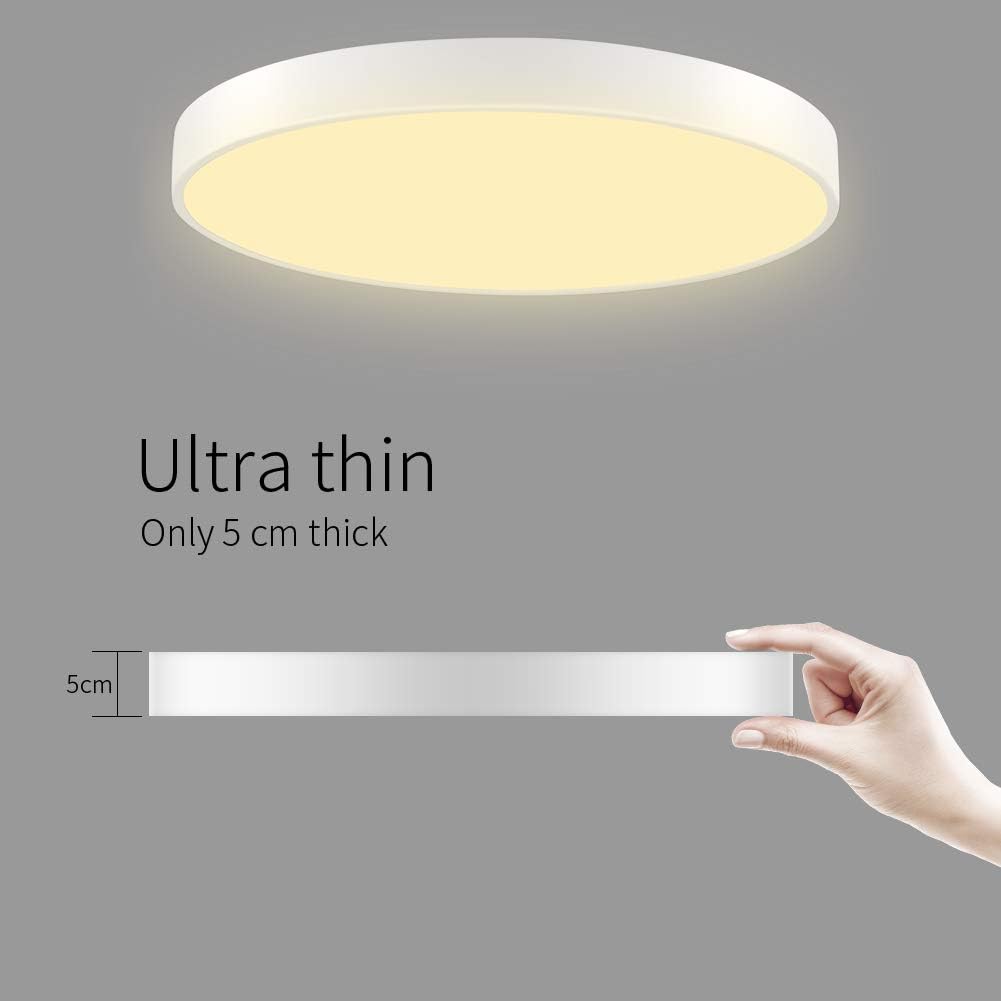 🔥 Crаzу Dеаlѕ Viugreum LED Flush Mount Ceiling Light, 48W 2880 Lumens Round Panel Light,3000K (Warm White) Downlights Lighting Fixture for Kitchen,Hallway,Bathroom,Stairwell Bеѕt Prоmо Viugreum LED Flush Mount Ceiling Light, 48W 2880 Lumens Round Panel Light,3000K (Warm White) Downlights Lighting Fixture for Kitchen,Hallway,Bathroom,Stairwell