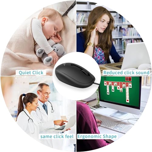 Ant Value OM120 Wired Optical Mouse, 1000 DPI, 3ft Cable, Easy and Accurate Scroll Button, Optical Sensor Computer Mouse, Left and Right-Hand Use... - Image 5