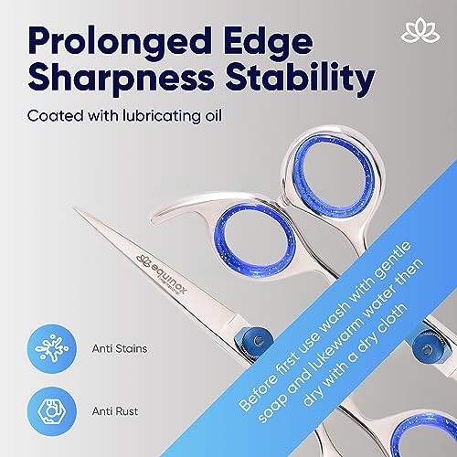 Image of Equinox Razor Edge Series Professional Hair Scissors - 6.5 inch Premium Japanese Stainless Steel Hair Cutting Scissors, Hair Shears, Hair Razors for Hair Cutting, Barber Accessories & Hair Salon Supplies