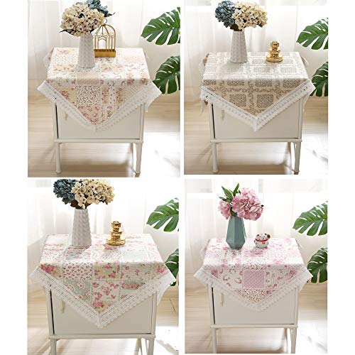 Bettop Tablecloth, Bedside Tablecloth, Bedside Tablecover,Bedside Table Dustcover,Bedside Tabletop Home Decoration,Table Covering Doilies For Furniture (Pastoral Purple) #TOP6