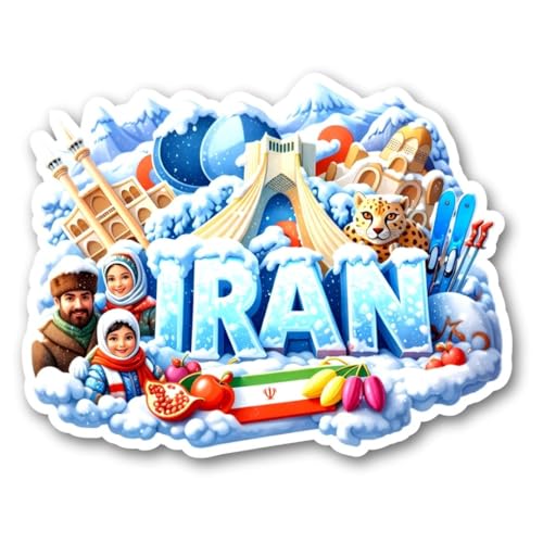 Image of Iran Fridge Magnet | 3D Travel Souvenir Refrigerator Magnet- Printed Stylish Magnet for Fridge Decoration | Collectible Tourist Gift for Home & Kitchen Decor (Iran)